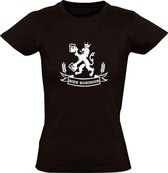 Bier Koningin| Dames T-shirt | Zwart | Hollandse Leeuw | Nederland | Drank | Feest | Kroeg | Koningsdag