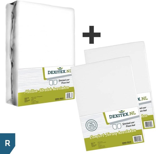Textielpakket Frans bed - 1 molton met 2 hoeslakens - rechts 2 x Antraciet van Eurotrail — afbeelding 4