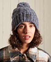 Superdry Dames Kabelbeanie van tweed