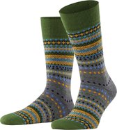 Burlington Sokken Ancient Fair Isle Heren 21951 - Groen 7656 fir green Heren - 40-46