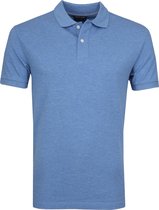 Profuomo - Polo Melange Blauw - XXL - Slim-fit