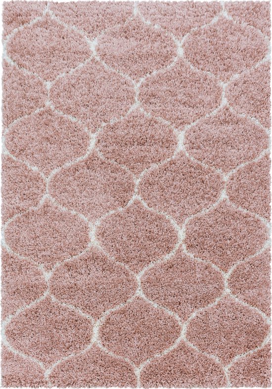 Himalaya Opera Soft Shaggy Hoogpolig Vloerkleed Roze - 160x230 CM