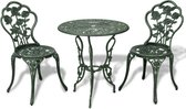 Decoways - 3-delige Bistroset gietaluminium groen