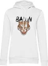 Dames Hoodies met Ballin Est. 2013 Tiger Hoodie Print - Wit - Maat XL
