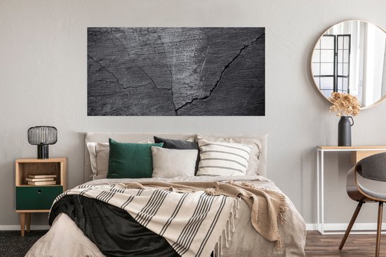 Affiche Béton - Zwart - Fissure - 160x80 cm