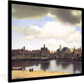 Fotolijst incl. Poster - View of Delft - Johannes Vermeer - 40x40 cm - Posterlijst