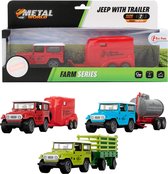 Toi Toys Jeep met landbouwaanhanger (1 stuk) assorti
