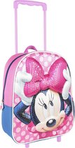 Minnie Mouse trolley/reiskoffer roze 31 cm voor meisjes - Disney - Weekendtassen voor kinderen