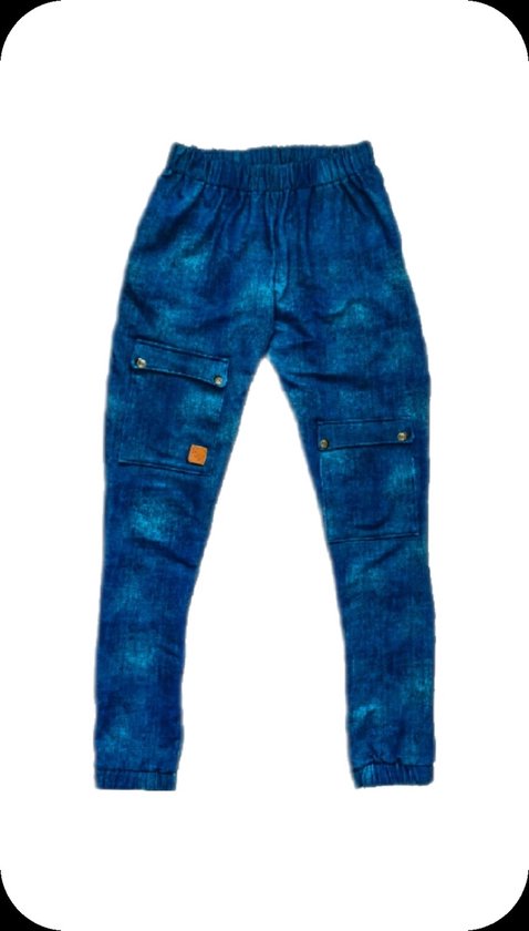 Broek Jeans Strak donker blauw 5 cm langer