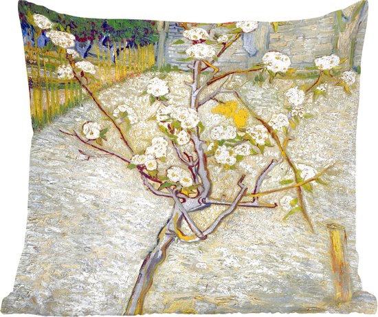 Sierkussens - Kussentjes Woonkamer - 50x50 cm - Perenboompje in bloei - Vincent van Gogh