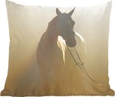 Sierkussen - Paard Licht Zand - Bruin - 50 Cm X 50 Cm
