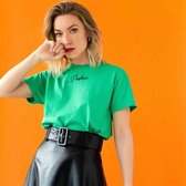 T-SHIRT VELVET JADORE HAPPY GREEN (M)