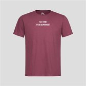 T SHIRT NO TIME FOR ROMANCE BORDEAUX (XS)