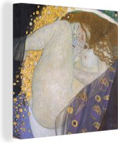 Canvas Schilderij Danaë - schilderij van Gustav Klimt - 90x90 cm - Wanddecoratie