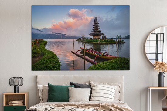Tableau sur Toile Temple Bouddhiste en Indonésie - 150x100 cm - Décoration murale