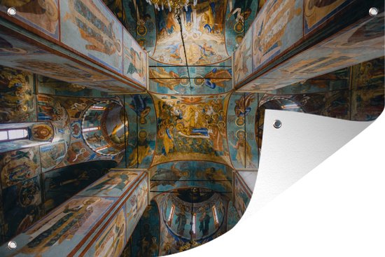 Posters de jardin à l'extérieur Plafond au monastère de Serguiev Possad - 90x60 cm - Toile de jardin
