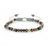 Karma armband 84475 Spiral Bronze xxs (grey crystal)