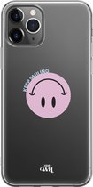 xoxo Wildhearts case voor iPhone 12 Pro Max - Smiley Pink - xoxo Wildhearts Transparant Case