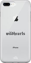 xoxo Wildhearts case voor iPhone 7/8 Plus - Wildhearts Black - xoxo Wildhearts Transparant Case