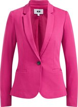 WE Fashion Dames tricot getailleerde stretch blazer