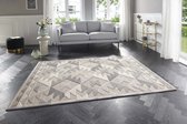 Laagpolig vloerkleed Namago Elle Decoration - beige/grijs 80x150 cm