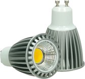 ECD Germany 6-pack GU10 COB Spot 9W - ong. 466 lumen - vervangt 60W halogeenlamp - 60º-uitstralingshoek - warm wit 2800K - dimbaar - HI-POWER spaarlamp schijnwerperlamp