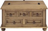 Salontafel 5 lades - Massief hout - L 92 x D 87,5 x H 46 cm - VITO