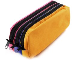 Kangaro penetui - rechthoekig - 3 vaks - 25 x 9 x 11 cm - oranje/blauw/fuchsia