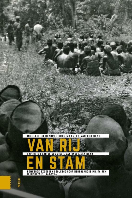 Boekomslag met groep mensen in de buitenlucht, tekst 'Van Rij en Stam'.