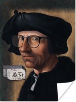 Poster Zelfportret - Jacob Cornelisz van Oostsanen - Bril - 120x160 cm XXL