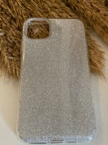 Glitter Hoesje voor iPhone 11 Pro Max - Beschermhoesje - iPhone 11 Pro Max Hoesje - Zilver