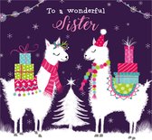 Kaart - Kerst - Tracks - To a wonderful sister - XS421