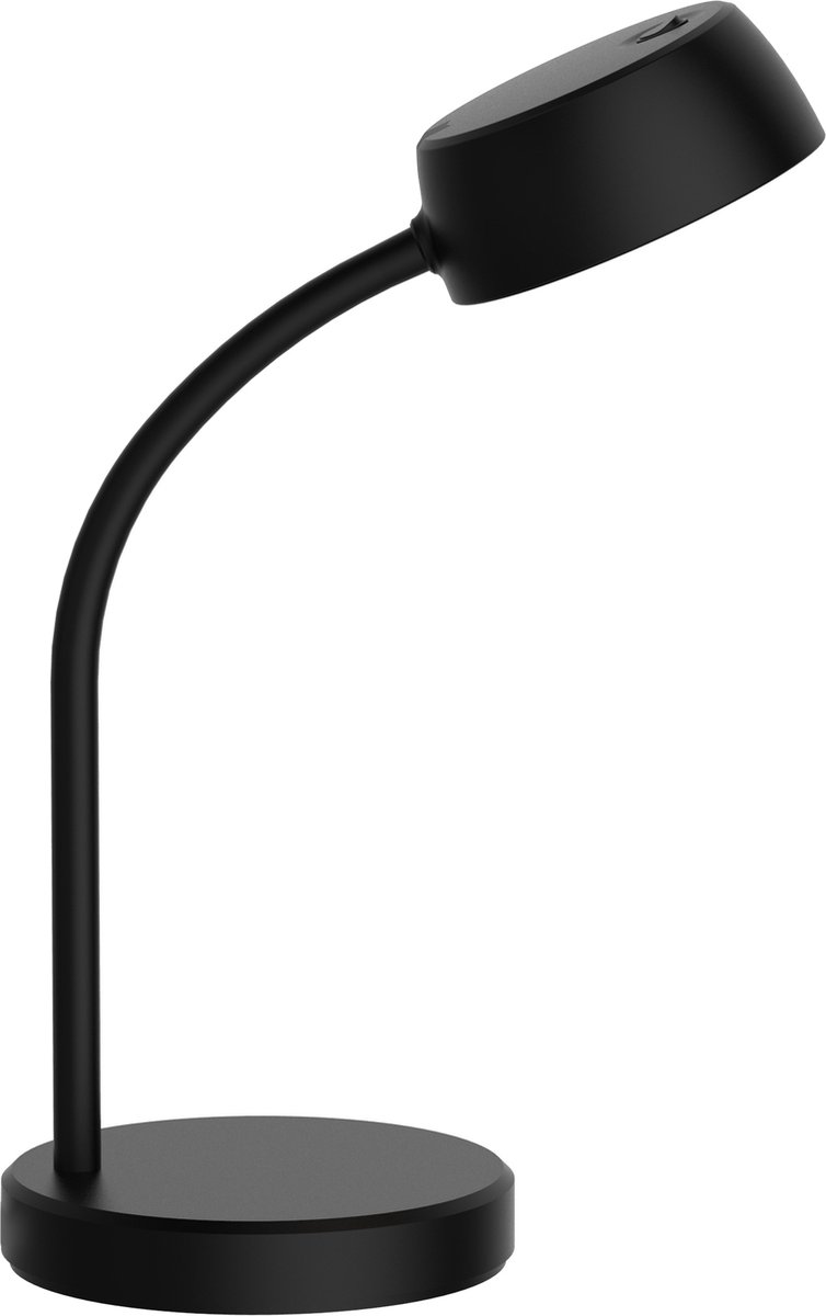 Tosh bureaulamp, SMD LED 4,5W/420Lm, 3000K warm wit, dimbaar, mat zwart, Ø110 x H340mm