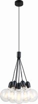 Hanglamp 7 chroom, wit, zwart