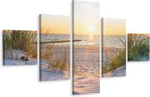 Schilderij - Prachtige zonsopkomst boven Zee, Premium Print