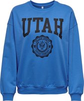 Only Trui Onldreamer Academy Oversized O-neck 15265543 Campanula/utah Dames Maat - XL