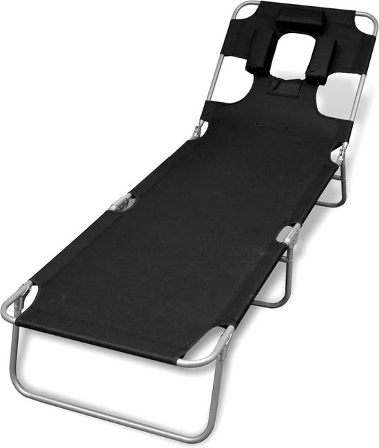 Moderne ligstoel - met verstelbare rugleuning - buiten ligbed - met kussen  -... | bol.com