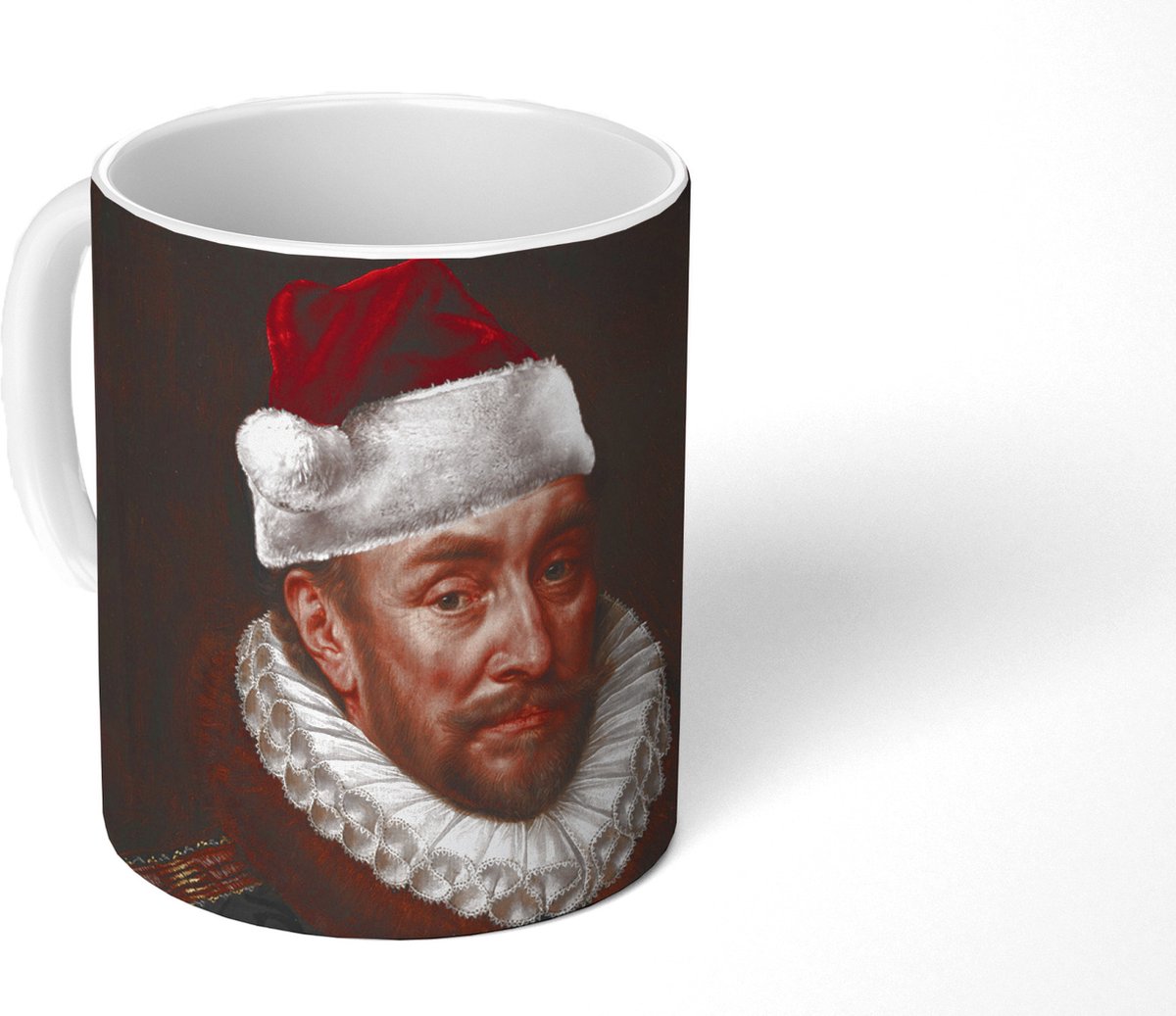 Mok - Koffiemok - Willem van Oranje - Kerstmuts - Oude meesters - Mokken - 350 ML - Beker - Koffiemokken - Theemok