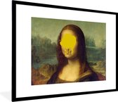 Affiche avec cadre La Mona Lisa - Leonardo de Vinci - Peinture - 80x60 cm