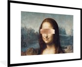 Fotolijst incl. Poster - Mona Lisa - Leonardo da Vinci - Rosegoud - 90x60 cm - Posterlijst