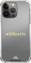 Wildhearts Yellow - Mirror Case iPhone - Spiegelhoesje geschikt voor iPhone X / 10 / Xs hoesje - Hoesje met spiegel shockproof bumper beschermhoesje