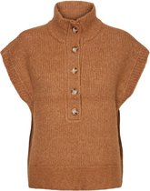 VERO MODA   Daria SL Highneck Button Vest Tobacco CAMEL XS