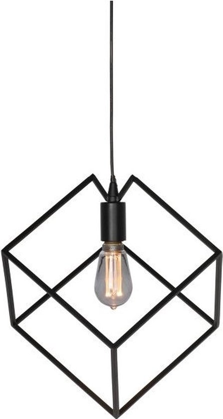 Hanglamp Angolo Mat Zwart 1Lichts 25cm