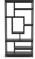 Wandplank - cod collection black bookshelf 180x40x90-cmbk180blc - transparant - 180x40x90