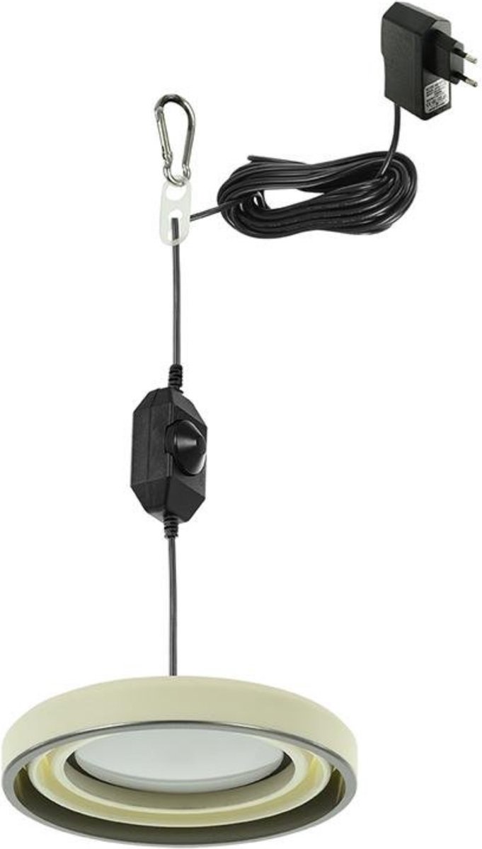 ProPlus Opvouwbare LED hanglamp - siliconen buitenlaag - warmwit licht - Ø 20 cm - wit van ProPlus — afbeelding 4