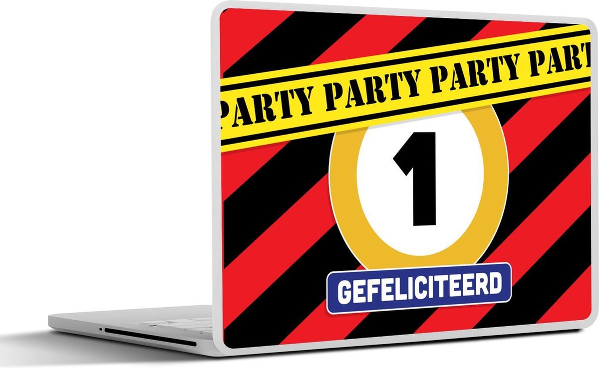 Laptop sticker - 13.3 inch - Decoratie - Feest - 1 jaar - 31x22,5cm - Laptopstickers - Laptop skin - Cover