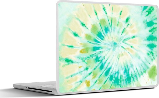 Laptop sticker inch Tie dye Patroon Spiraal 30x21cm