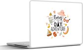 Laptop sticker - 15.6 inch - Zomer - Hoed - Roze - 36x27,5cm - Laptopstickers - Laptop skin - Cover