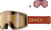 Sinner Sin Valley Skibril  - Zand + GRATIS EXTRA LENS | Categorie 3