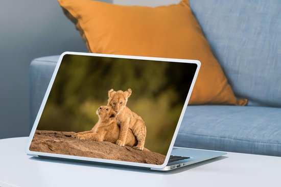 Laptop sticker - 15.6 inch - Leeuw - Wilde dieren - Natuur - 36x27,5cm - Laptopstickers - Laptop skin - Cover